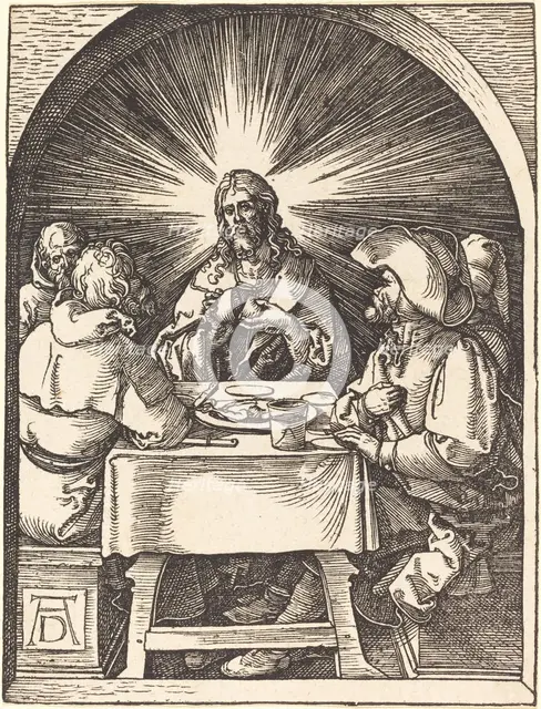 Christ in Emmaus, probably c. 1509/1510. Creator: Albrecht Durer.