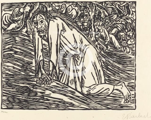 Christ in Gethsemane, 1919. Creator: Ernst Barlach.
