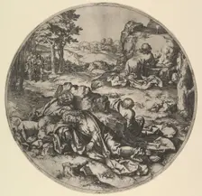 Christ in Gethsemane (copy), 17th century. Creator: Claes Jansz Visscher