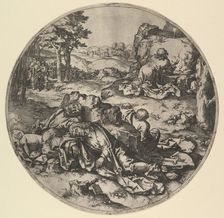 Christ in Gethsemane (copy), 17th century. Creator: Claes Jansz Visscher
