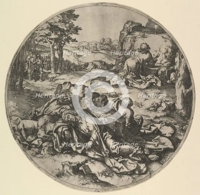Christ in Gethsemane (copy), 17th century. Creator: Claes Jansz Visscher.