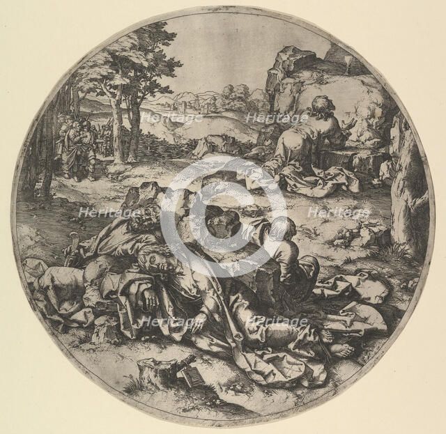 Christ in Gethsemane (copy), 17th century. Creator: Claes Jansz Visscher.