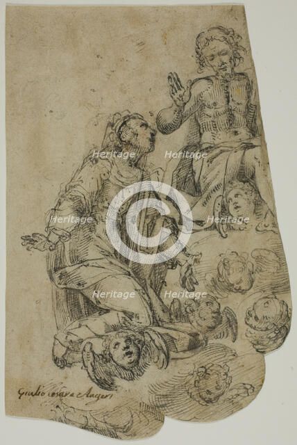 Christ in Glory with Kneeling Virgin, n.d. Creator: Giulio Cesare Angeli.