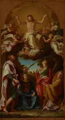 Christ in Glory with Saints Celsus, Julian, Marcionilla and Basilissa, 1736-1737. Creator: Pompeo Batoni