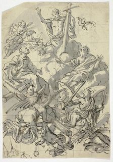 Christ in Glory with Saints Peter and Paul, 1723-1728. Creator: Johann Franz Caspar