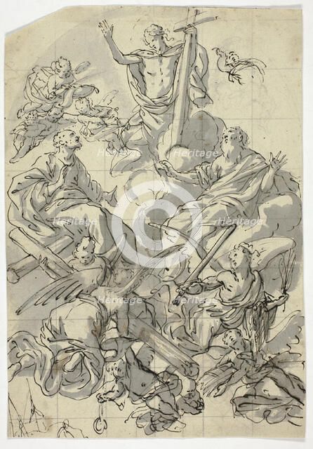 Christ in Glory with Saints Peter and Paul, 1723-1728. Creator: Johann Franz Caspar.