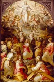 Christ in Glory with SS Agnes and Helena, commissioned 1571. Artist: Giovanni Battista Naldini