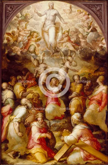 Christ in Glory with SS Agnes and Helena, commissioned 1571. Artist: Giovanni Battista Naldini.