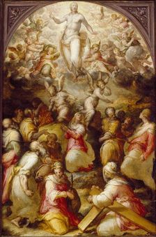 Christ in Glory with SS Agnes and Helena, commissioned 1571. Artist: Giovanni Battista Naldini