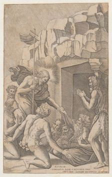Christ in Limbo, after Raphael, 1541., 1541. Creator: Nicolas Beatrizet