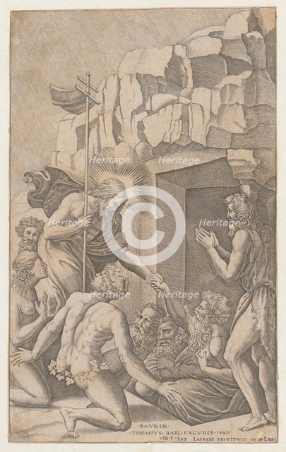 Christ in Limbo, after Raphael, 1541., 1541. Creator: Nicolas Beatrizet.