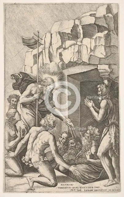 Christ in Limbo, after Raphael, 1541. Creator: Nicolas Beatrizet.