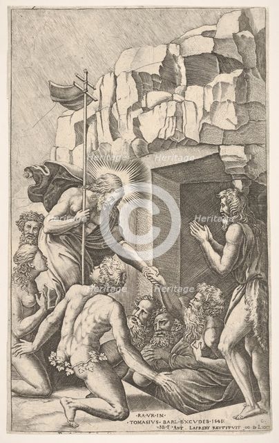 Christ in Limbo, after Raphael, 1541. Creator: Nicolas Beatrizet.
