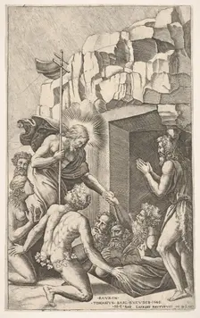Christ in Limbo, after Raphael, 1541. Creator: Nicolas Beatrizet