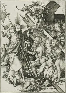 Christ in Limbo, from The Passion, c. 1480. Creator: Martin Schongauer