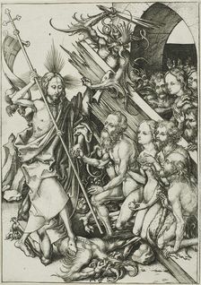 Christ in Limbo, from The Passion, c. 1480. Creator: Martin Schongauer
