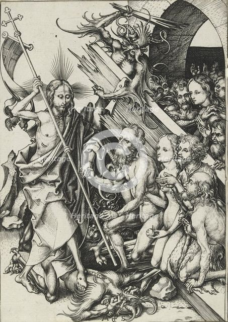 Christ in Limbo, late 15th century. Artist: Martin Schongauer.