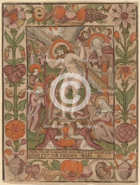 Christ in the Wine Press, 16th century. Creator: Unknown.