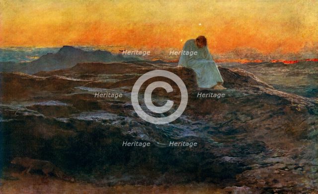 'Christ in the Wilderness', 1898, (1912).Artist: Briton Riviere