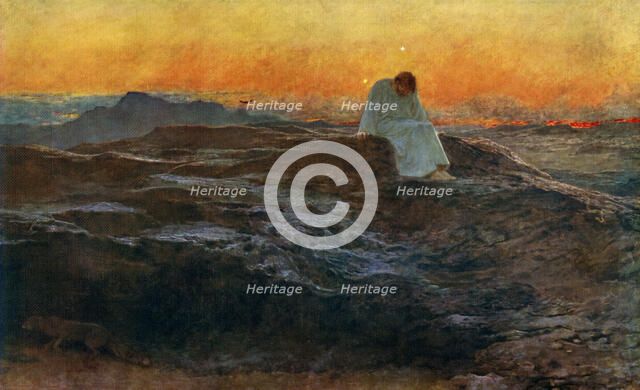 'Christ in the Wilderness', 1898, (1912).Artist: Briton Riviere