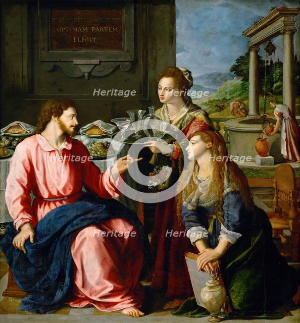 Christ in the House of Martha and Mary, 1605. Artist: Allori, Alessandro (1535-1607)