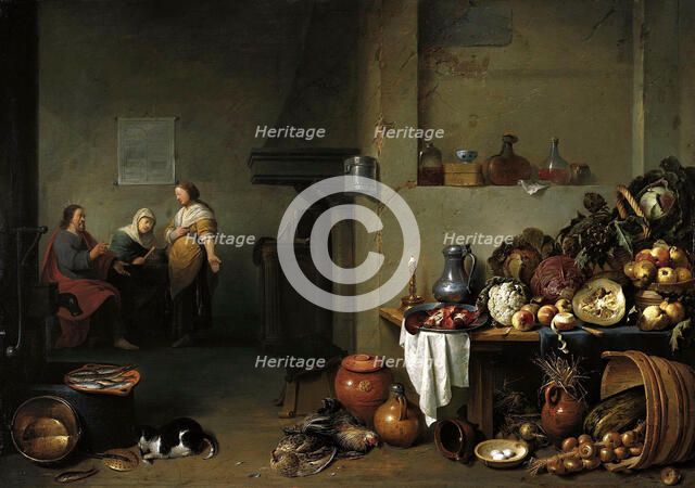 Christ in the House of Martha and Mary. Artist: Bloot, Pieter de (1601-1658)