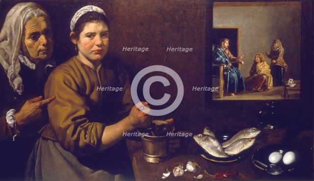 'Christ in the house of Mary and Martha', c1618-1622 Artist: Diego Velasquez