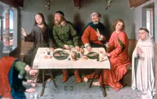 Christ in the House of Simon 1440's. Artist: Dieric Bouts