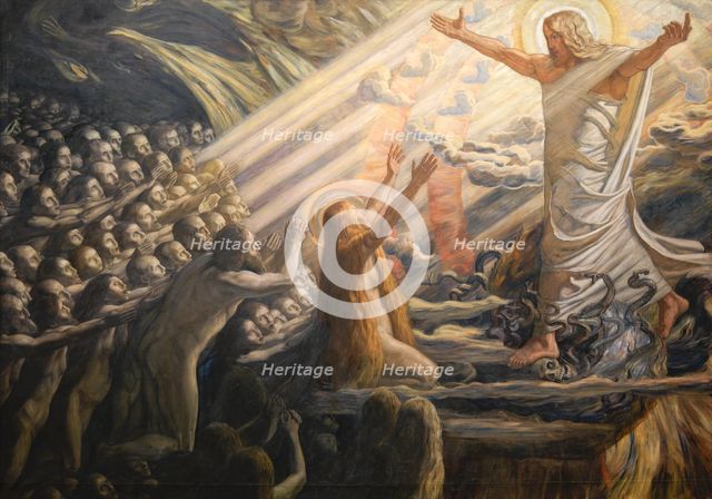 Christ in the Realm of the Dead, 1891-1894. Creator: Joakim Skovgaard.