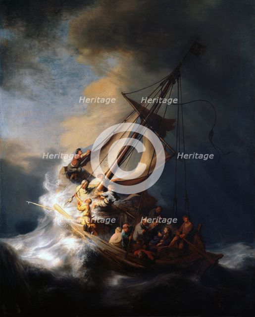 Christ in the Storm on the Lake of Galilee, 1633. Artist: Rembrandt van Rhijn (1606-1669)
