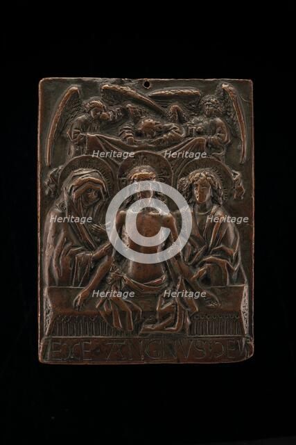 Christ in Tomb with Virgin and Saint John, 15th century. Creator: Unknown.