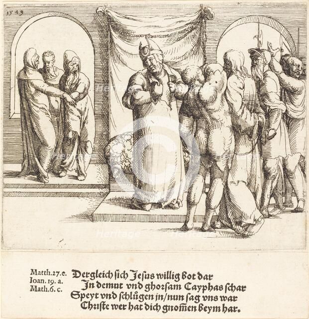 Christ is Mocked, and Caiaphas Rends His Garments, 1549. Creator: Augustin Hirschvogel.