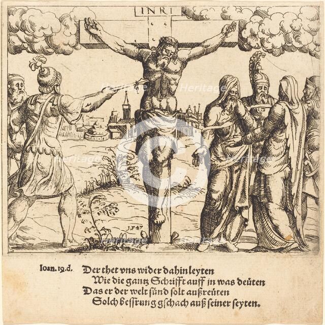 Christ is Pierced with the Lance, 1547. Creator: Augustin Hirschvogel.