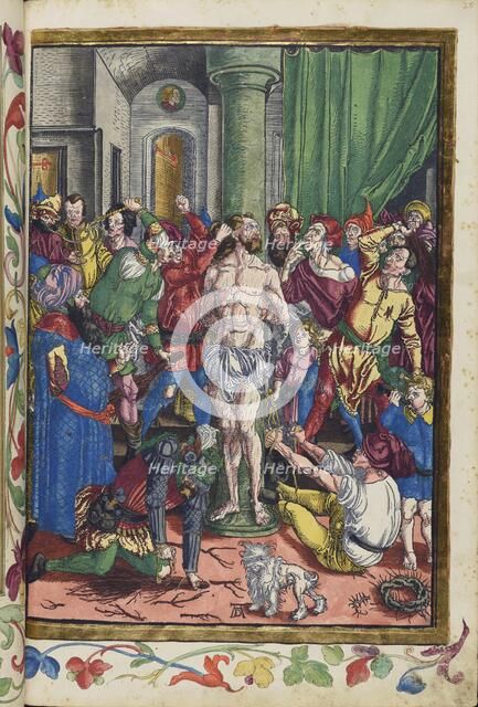 Christ is scourged in Pilate's house. From the Great Passion (Passio domini nostri Jesu), 1511. Creator: Dürer, Albrecht (1471-1528).
