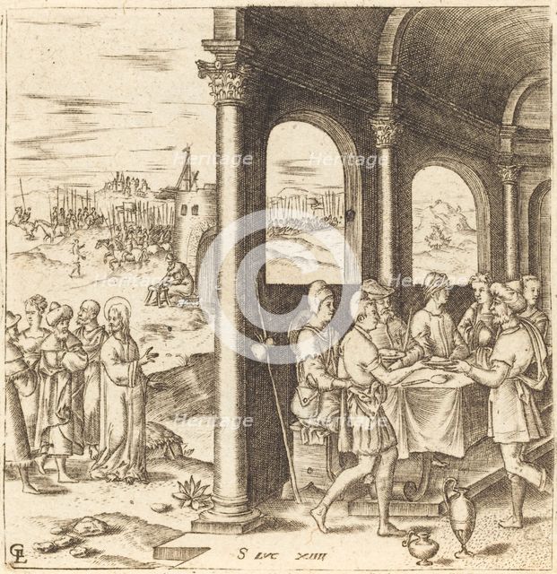 Christ Journeying to the House of a Pharisee, probably c. 1576/1580. Creator: Leonard Gaultier.