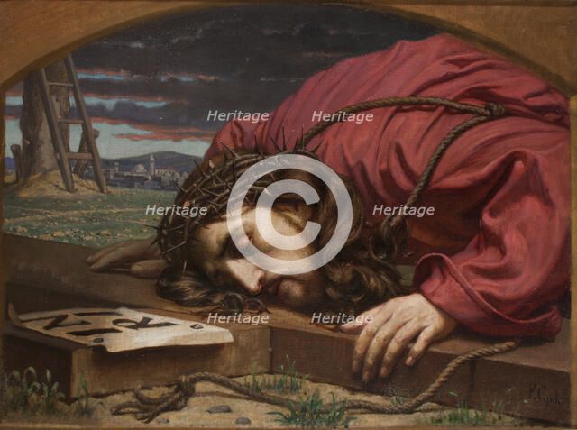 Christ Kissing the Cross, 1897-1898. Creator: Florian Cynk.