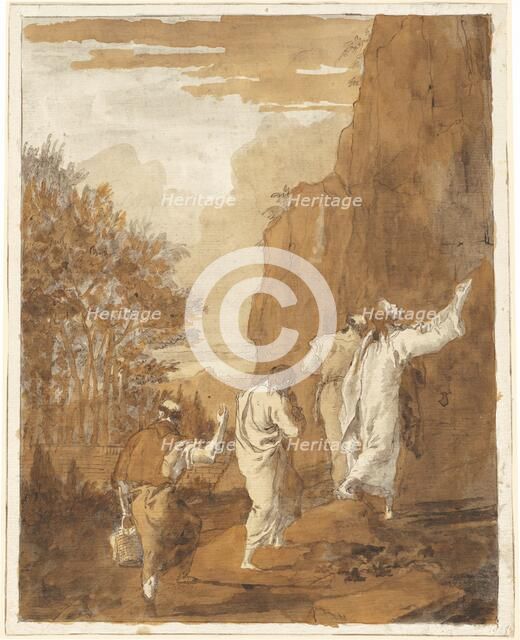 Christ Leading Peter, James, and John to the High Mountain for the Transfiguration, 1785/1795. Creator: Giovanni Battista Tiepolo.
