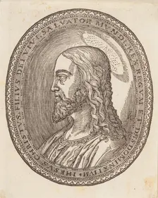 Christ, left profile, 16th century. Creator: Melchior Lorck