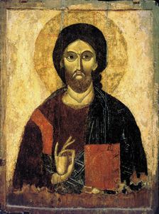 Christ Pantocrator, 13th century. Creator: Russian icon