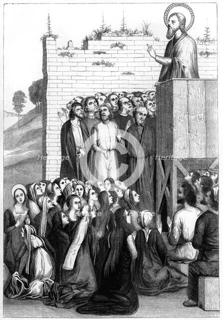 Christ preaching, 15th century (1849).Artist: A Bisson