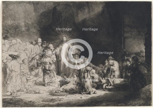 Christ Preaching (The Hundred Guilder Print), c. 1643/1649. Creator: Rembrandt Harmensz van Rijn.