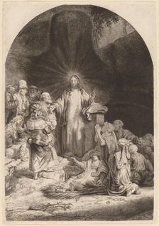 Christ Preaching and Healing (Fragment from the Hundred Guilder Print), c. 1649. Creator: Rembrandt Harmensz van Rijn