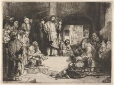 Christ Preaching, called La Petite Tombe, ca. 1657. Creator: Rembrandt Harmensz van Rijn