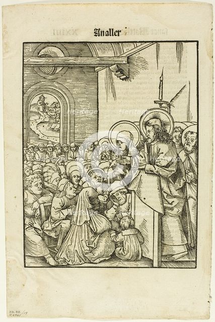 Christ Preaching, from Leben Jesu Christi, plate 19 from Woodcuts from Books of the..., 1937. Creator: Hans Wechtlin the Elder.