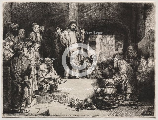 Christ Preaching (La Petite Tombe), c. 1657. Creator: Rembrandt van Rijn (Dutch, 1606-1669).