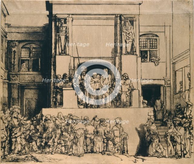 Christ presented to the people: oblong plate, 1655. Artist: Rembrandt Harmensz van Rijn.