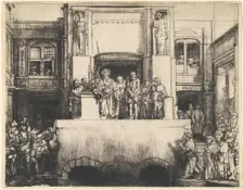 Christ Presented to the People: Oblong Plate, 1655. Creator: Rembrandt Harmensz van Rijn