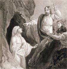 Christ Raising Lazarus from the Tomb c1810-c1844. Artist: Henry Corbould
