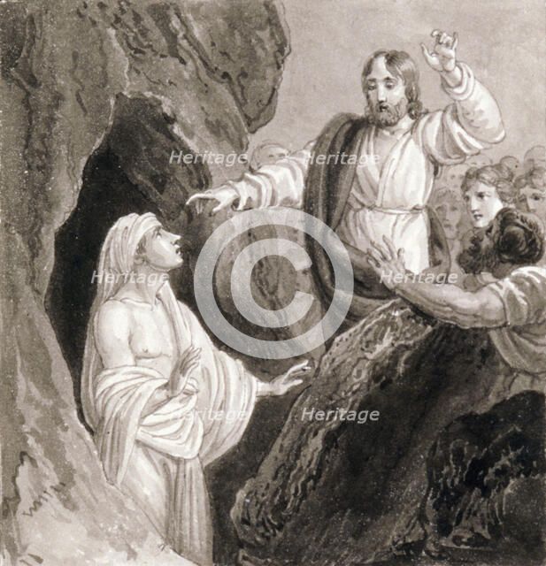 'Christ Raising Lazarus from the Tomb', c1810-c1844.  Artist: Henry Corbould 