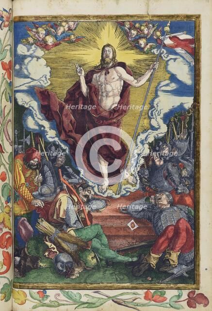 Christ rises from the dead. From the Great Passion (Passio domini nostri Jesu), 1511. Creator: Dürer, Albrecht (1471-1528).